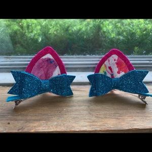 Cat ear barrettes